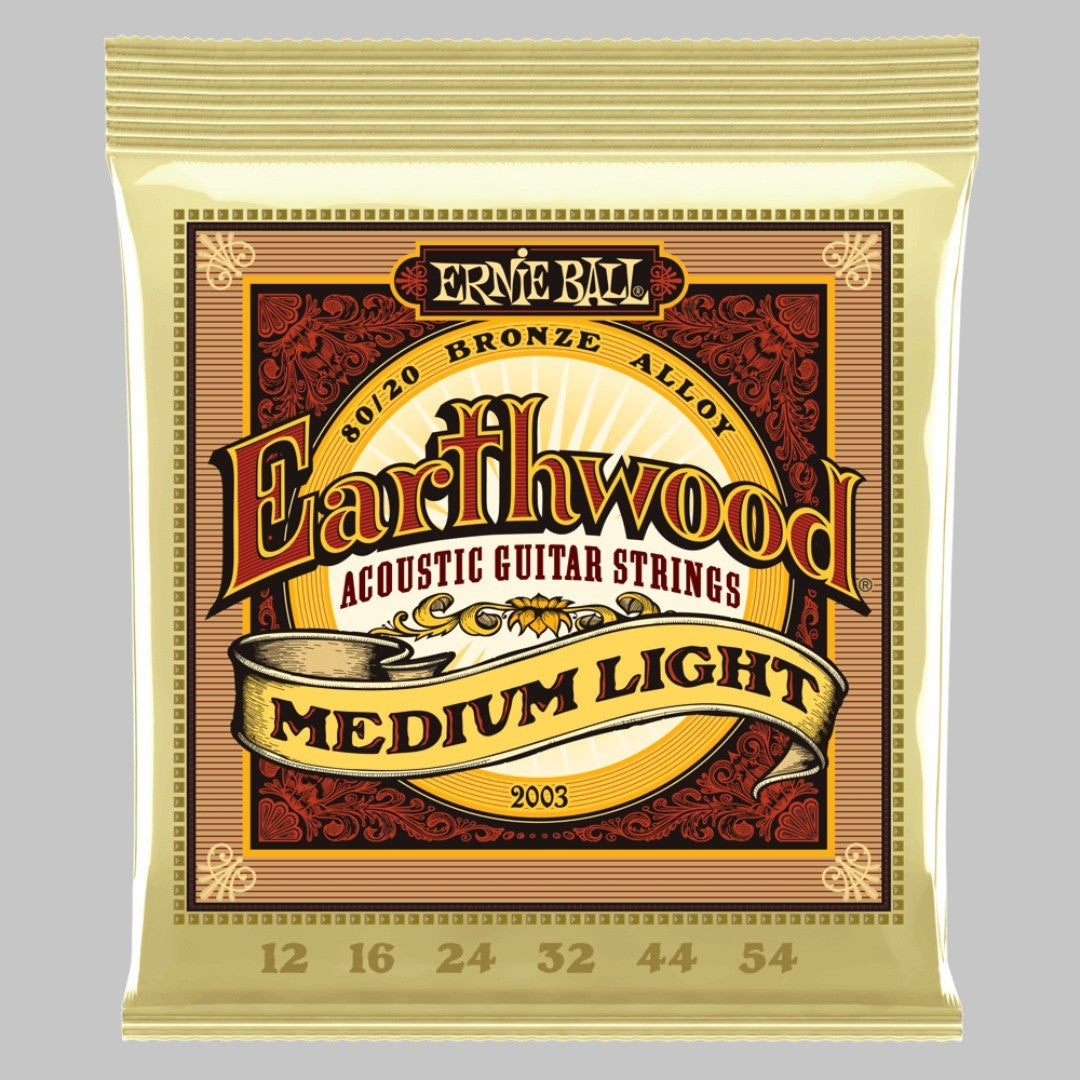 Cuerdas para guitarra acústica marca Ernie Ball, calibre 12-54
