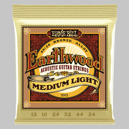 Cuerdas para guitarra acústica marca Ernie Ball, calibre 12-54