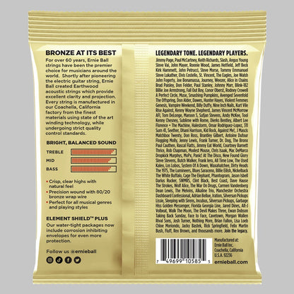 Cuerdas para guitarra acústica marca Ernie Ball, calibre 12-54