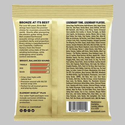 Cuerdas para guitarra acústica marca Ernie Ball, calibre 11-52