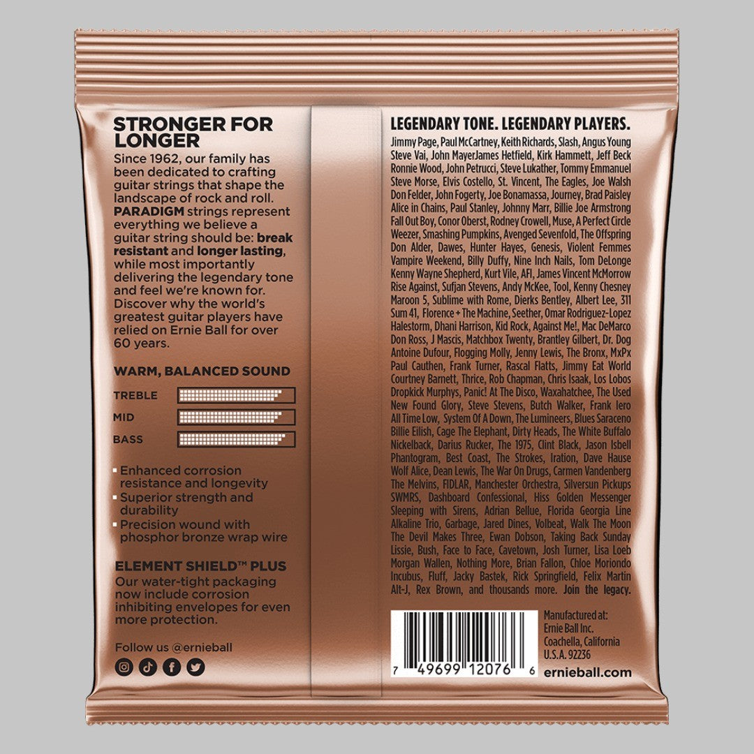 Cuerdas para guitarra acústica marca Ernie Ball, calibre 12-54