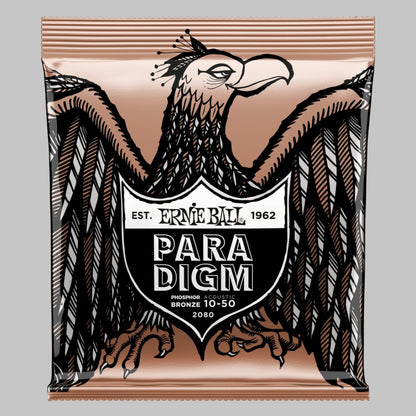 Cuerdas para guitarra acústica marca Ernie Ball, calibre 10-50