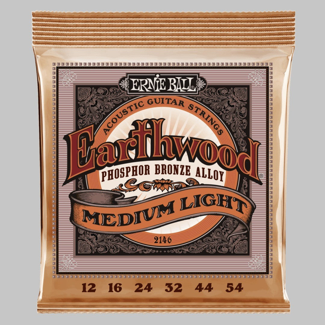 Cuerdas para guitarra acústica marca Ernie Ball, calibre 12-54