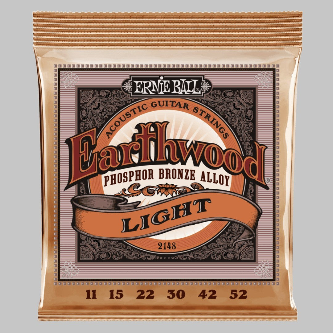 Cuerdas para guitarra acústica marca Ernie Ball, calibre 11-52