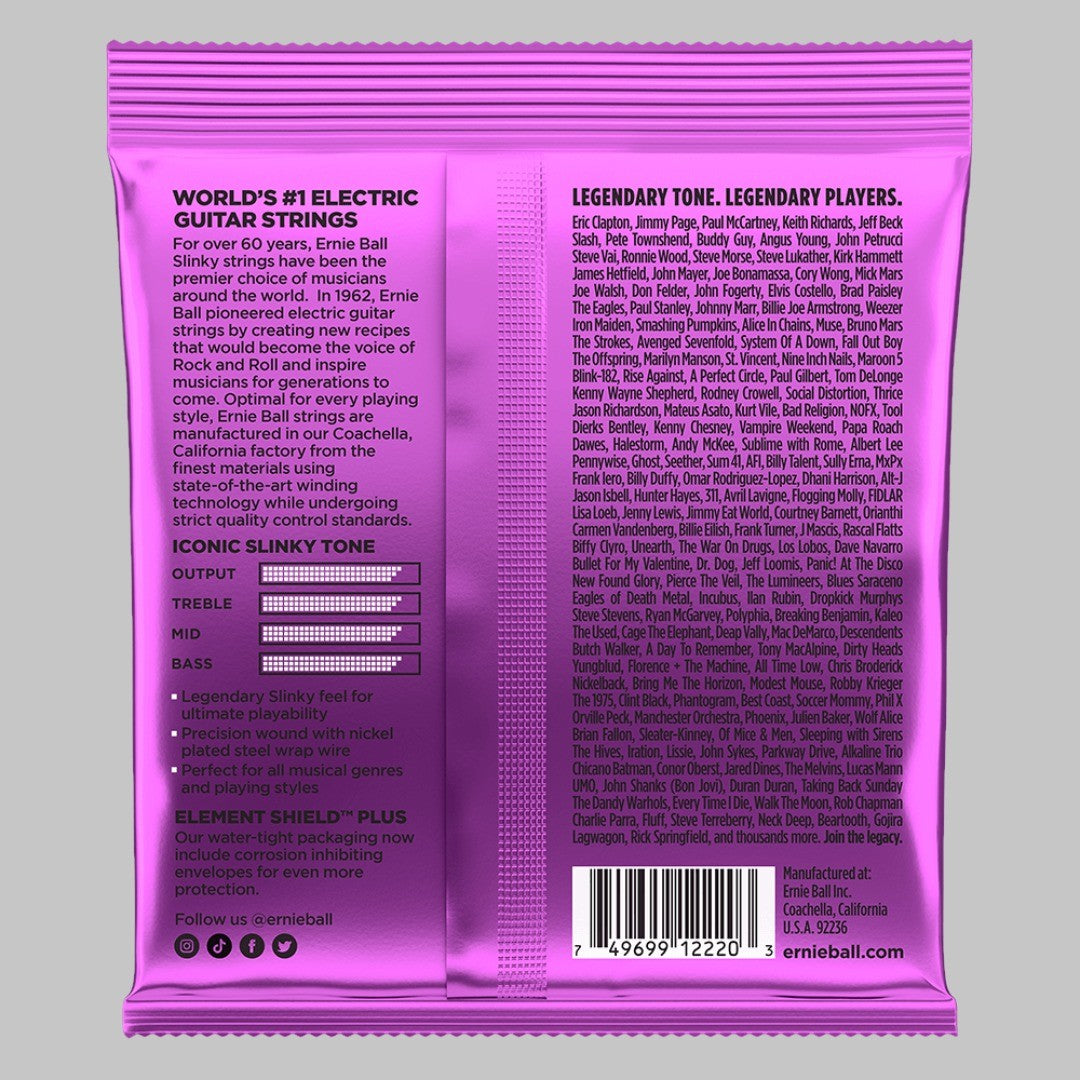 Cuerdas para guitarra eléctrica marca Ernie Ball, calibre 11-48