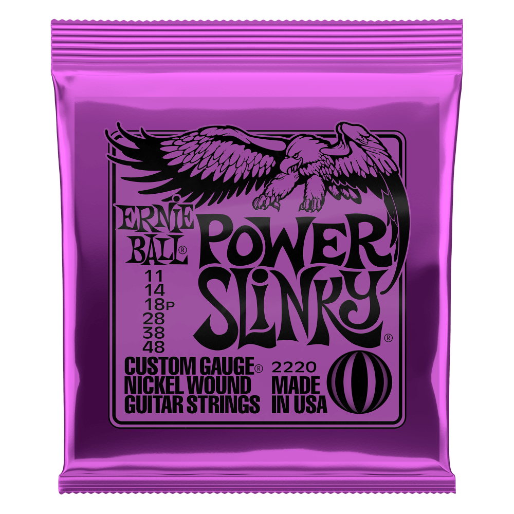 Cuerdas para guitarra eléctrica marca Ernie Ball, calibre 11-48