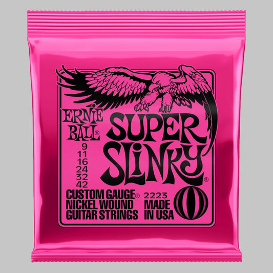 Cuerdas para guitarra eléctrica marca Ernie Ball, calibre 09-42