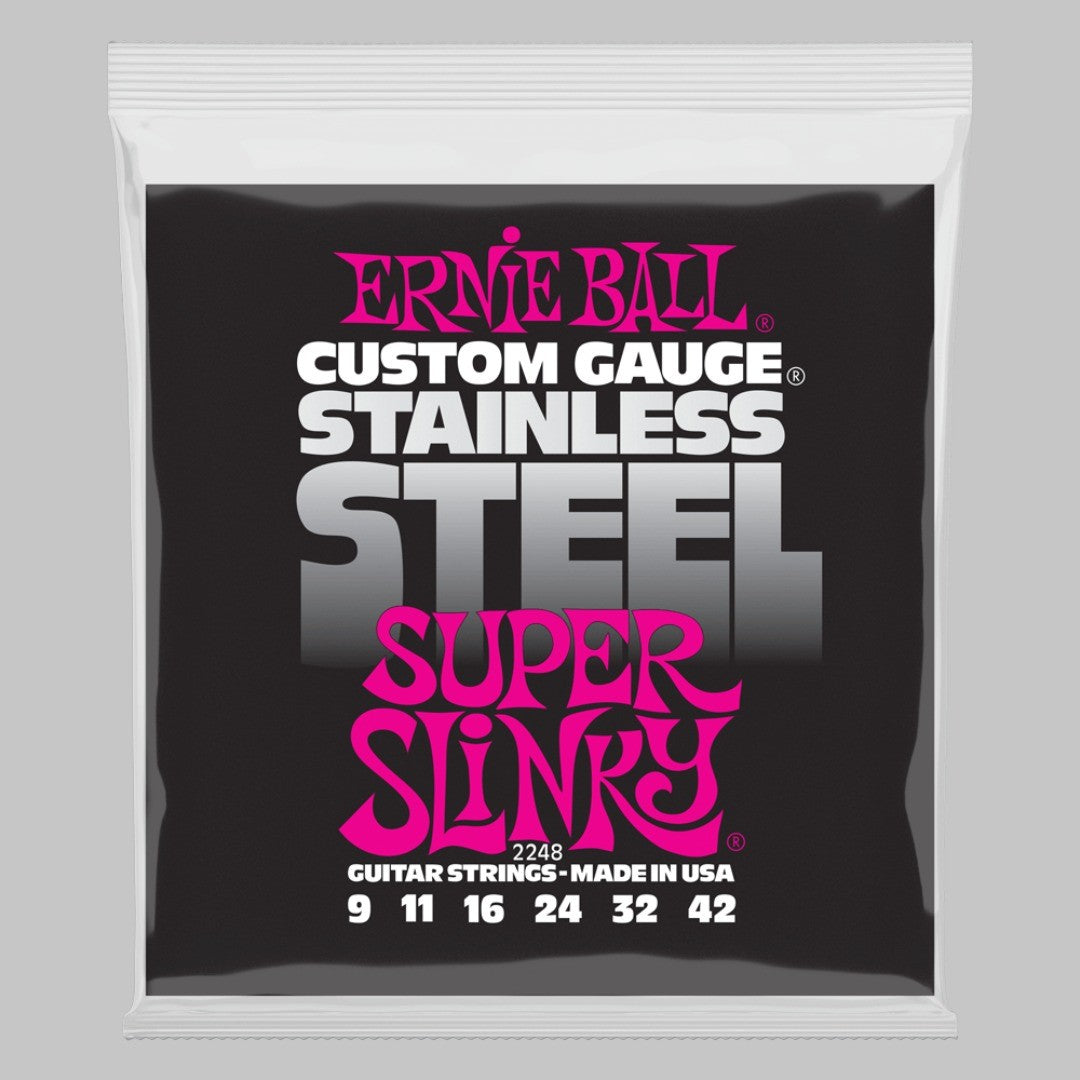 Cuerdas para guitarra eléctrica marca Ernie Ball, calibre 09-42
