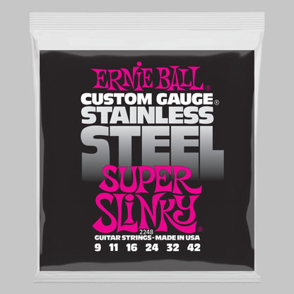 Cuerdas para guitarra eléctrica marca Ernie Ball, calibre 09-42