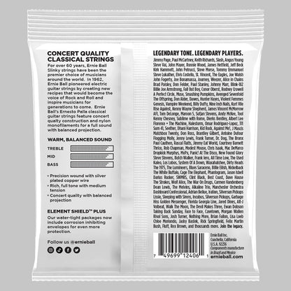 Cuerdas para guitarra clásica marca Ernie Ball, tensión media