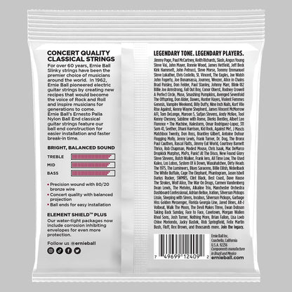 Cuerdas para guitarra clásica marca Ernie Ball, con borla, tensión media
