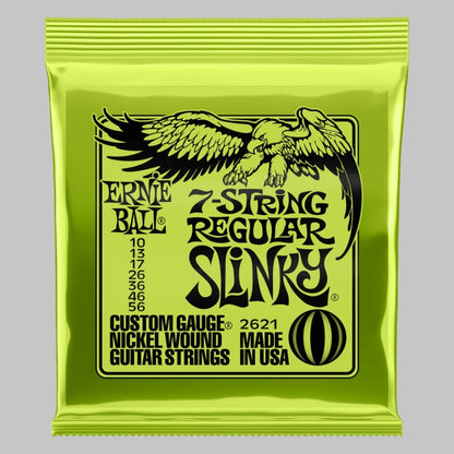 Cuerdas para guitarra eléctrica marca Ernie Ball, de 7 cuerdas, calibre 10-56