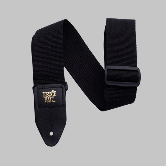 Cincho para guitarra, bajo y regionales marca Ernie Ball serie Polypro, color negro