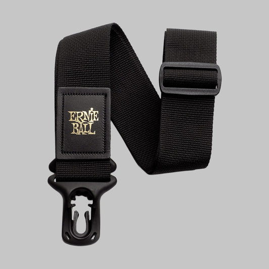 Cincho para guitarra, bajo y regionales marca Ernie Ball serie Polylock, color negro