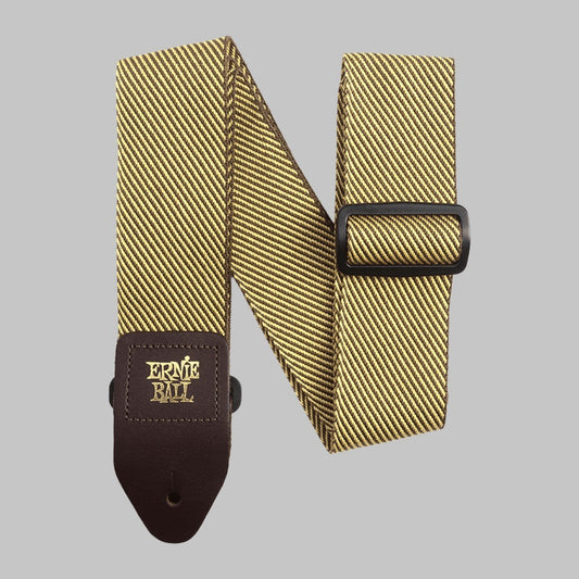 Cincho para guitarra, bajo y regionales marca Ernie Ball serie Comfort, diseño Vintage Tweed
