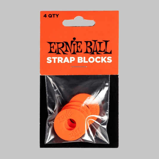 Strap Blocks para instrumentos de cuerda marca Ernie Ball, color rojo