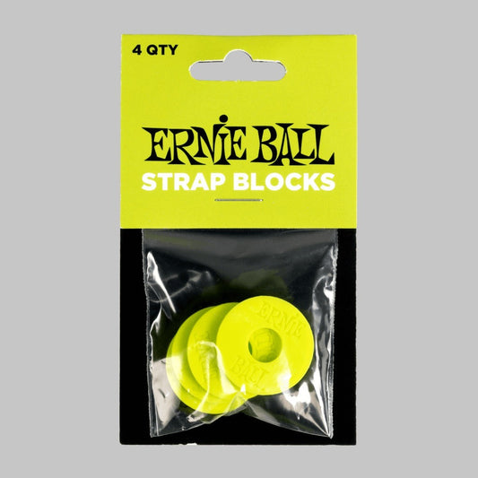 Strap Blocks para instrumentos de cuerda marca Ernie Ball, color verde