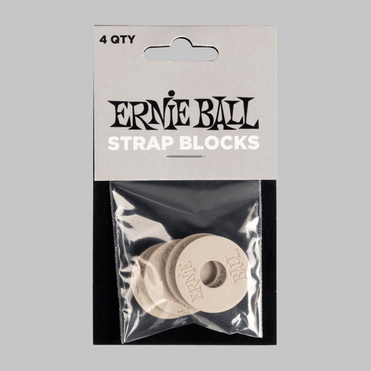 Strap Blocks para instrumentos de cuerda marca Ernie Ball, color gris