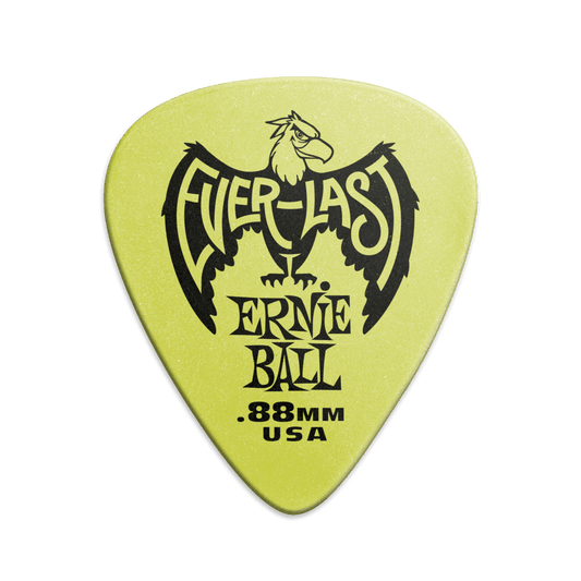 Púa para instrumentos de cuerda marca Ernie Ball serie Everlast, calibre 0.88 mm