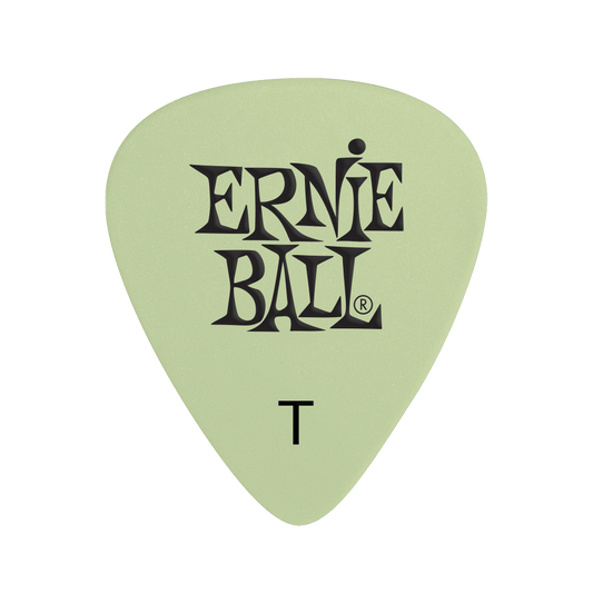 Púa para instrumentos de cuerda marca Ernie Ball serie Super Glow, calibre 0.46 mm