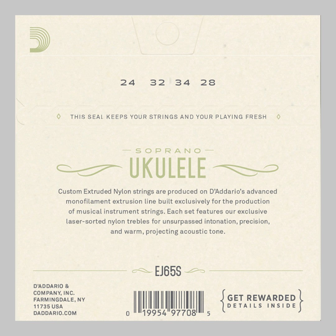 Cuerdas para ukelele soprano marca Daddario