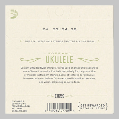 Cuerdas para ukelele soprano marca Daddario
