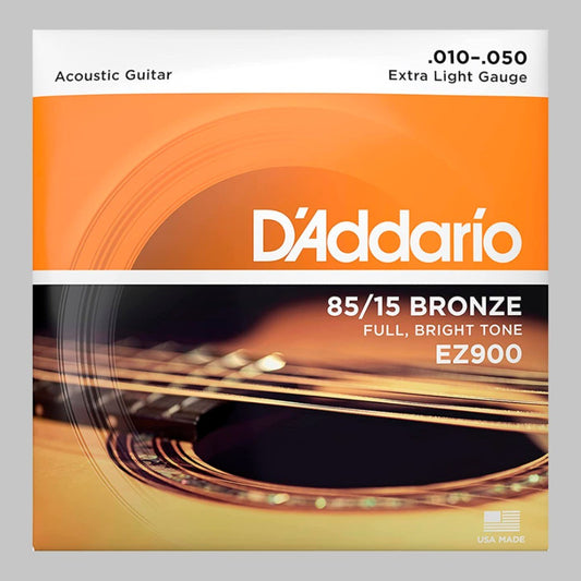 Cuerdas para guitarra acústica marca Daddario, calibre 10-50