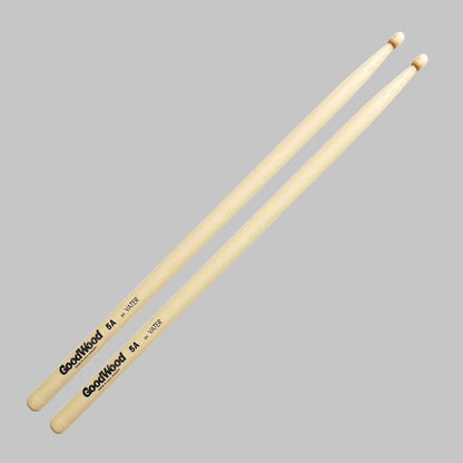 Baquetas para batería 5A marca Vater, madera hickory, punta de madera