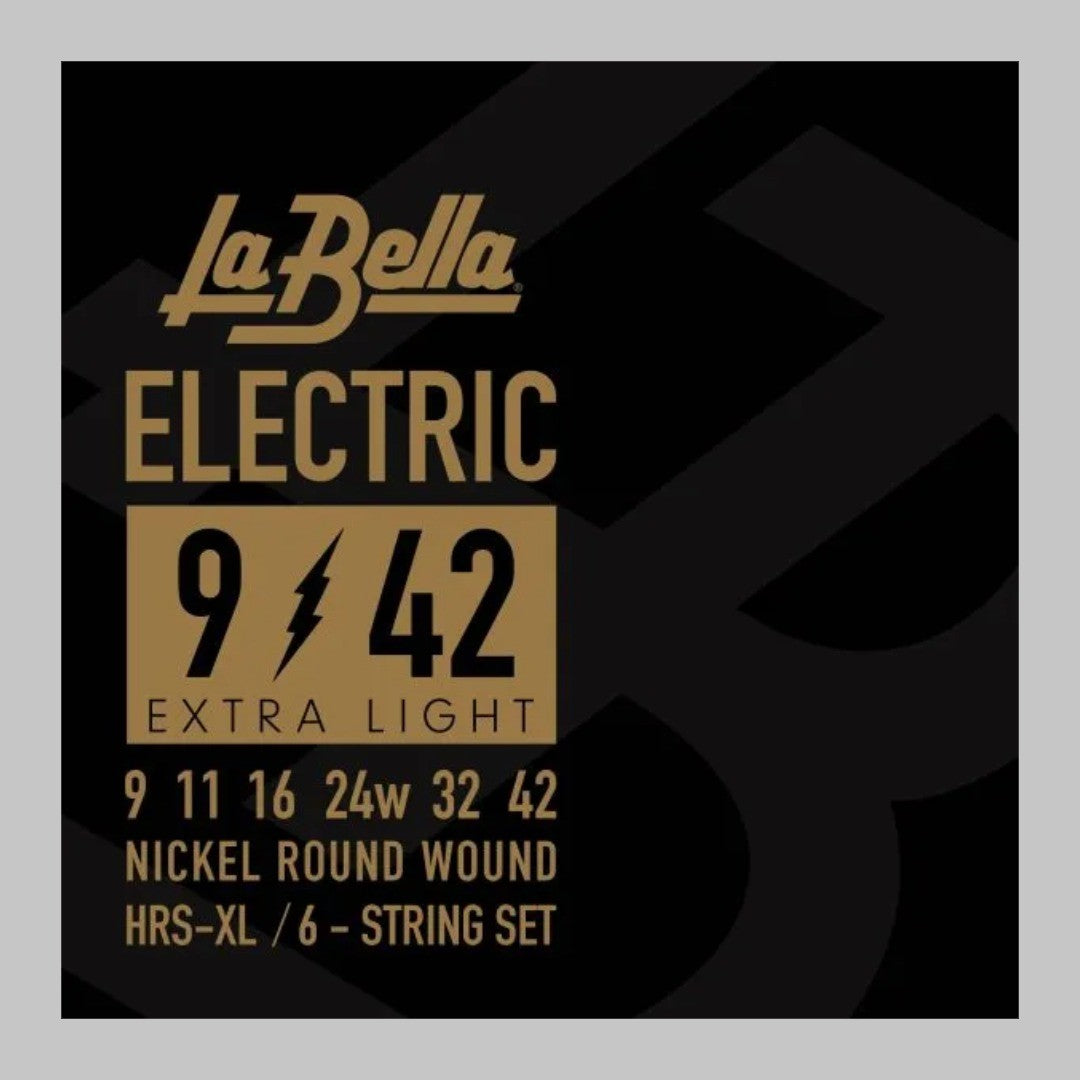 Cuerdas para guitarra eléctrica marca La Bella, calibre 09-42