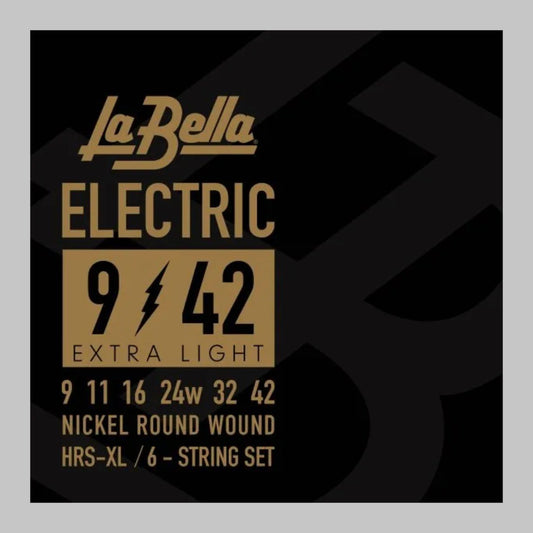 Cuerdas para guitarra eléctrica marca La Bella, calibre 09-42