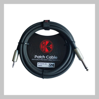 Cable 1/4 mono a 3.5 mm TRS, calibre 20, largo 3 mt, marca Kirlin