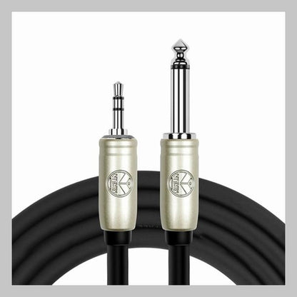 Cable 1/4 mono a 3.5 mm TRS, calibre 20, largo 6 mt, marca Kirlin