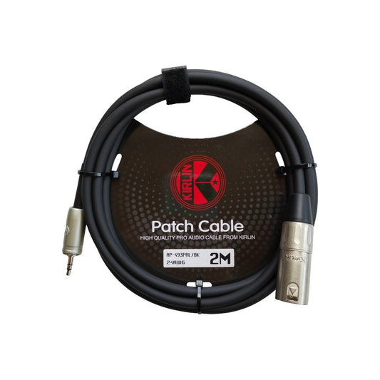 Cable para señal de XLR m a TRS 3.5 mm, calibre 24, largo de 2 mt, marca Kirlin