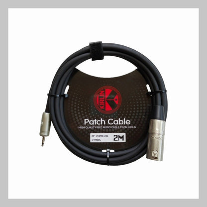 Cable XLR macho a 3.5 mm TRS, calibre 24, largo 2 mt, marca Kirlin