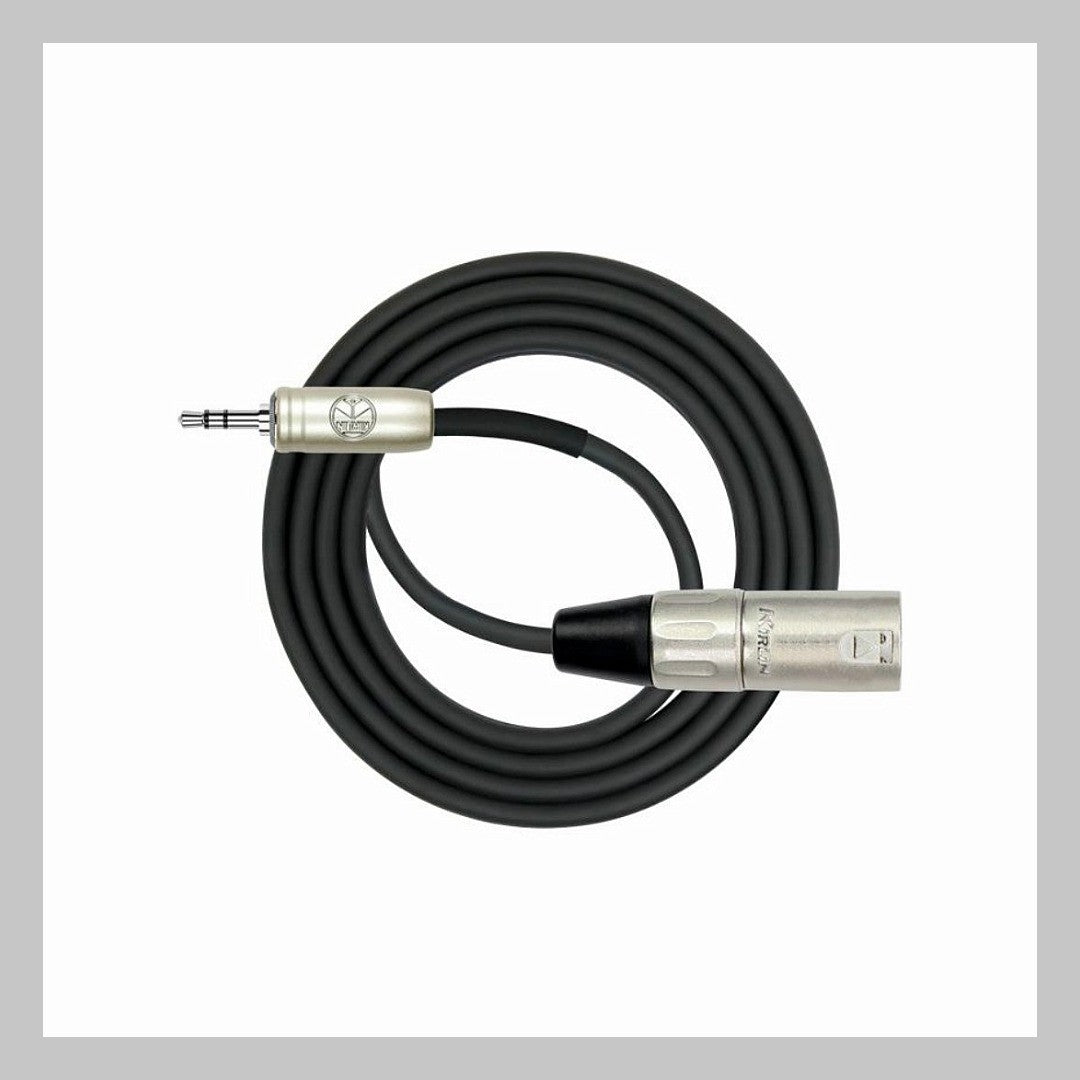 Cable XLR macho a 3.5 mm TRS, calibre 24, largo 2 mt, marca Kirlin