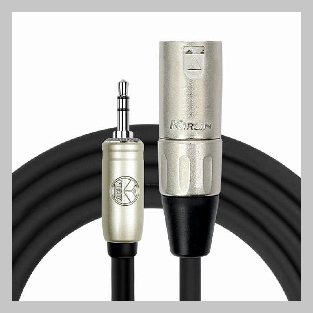 Cable XLR macho a 3.5 mm TRS, calibre 24, largo 2 mt, marca Kirlin