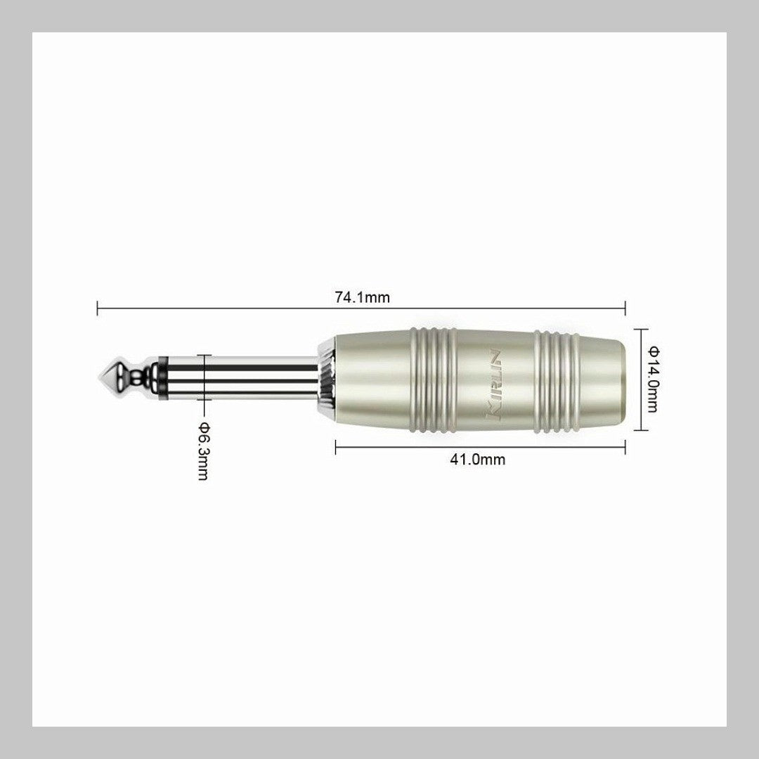 Cable 1/4 a 1/4, mono, calibre 20, largo 1 mt, marca Kirlin