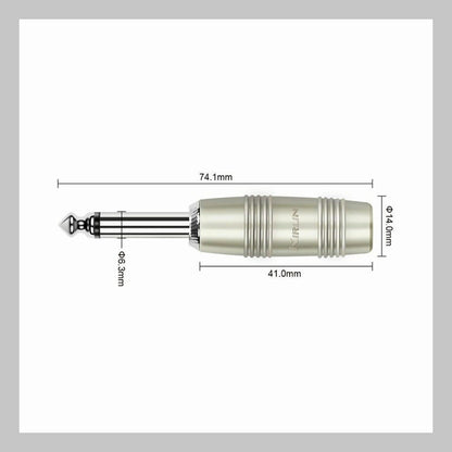 Cable 1/4 a 1/4, mono, calibre 20, largo 2 mt, marca Kirlin