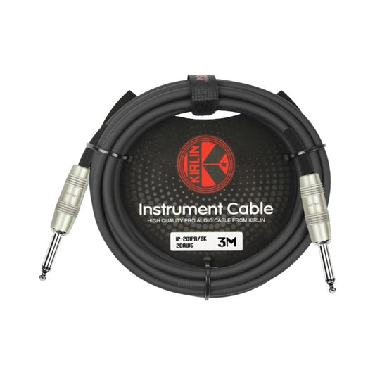 Cable para instrumento de 1/4 a 1/4, calibre 20, largo 3 mt, marca Kirlin