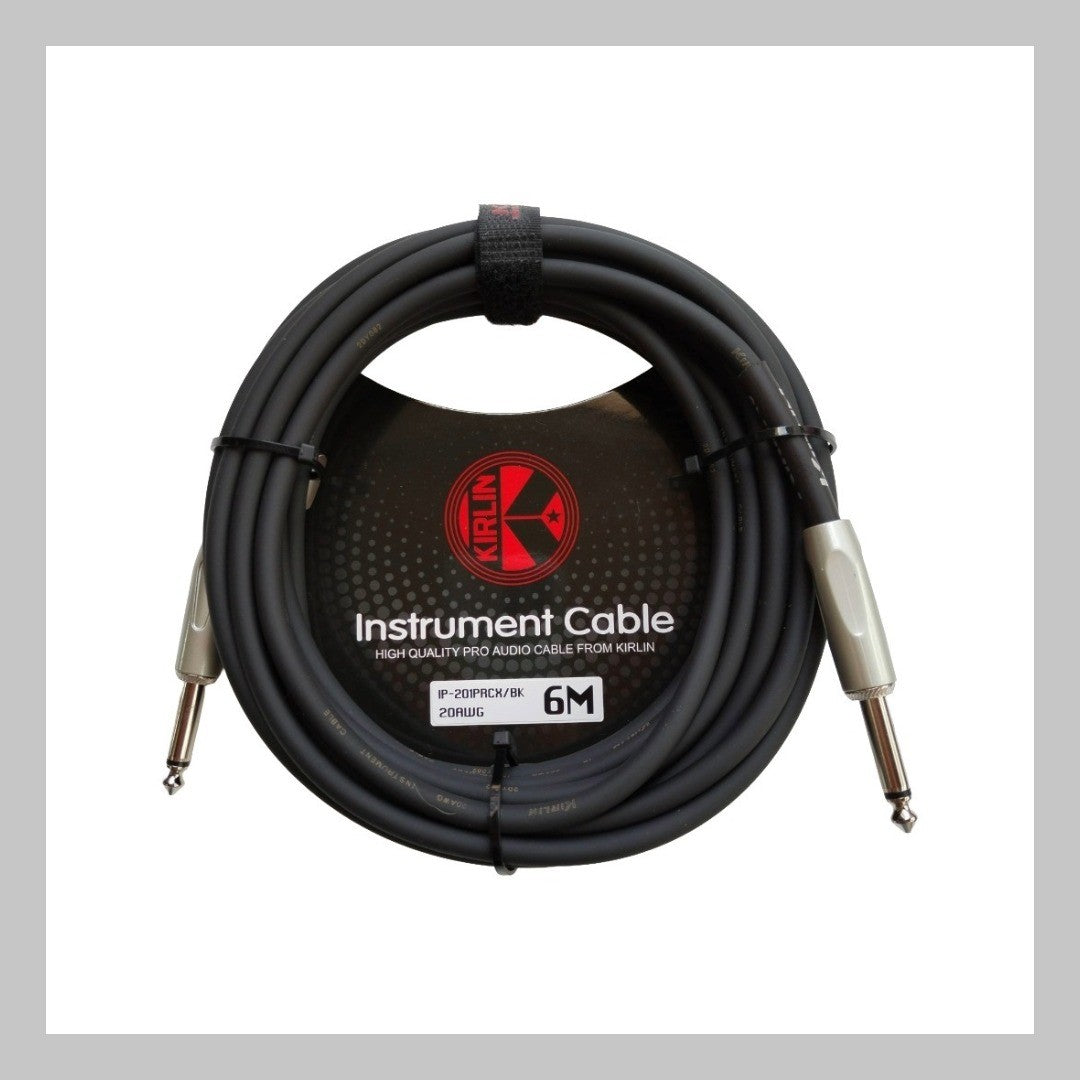 Cable 1/4 a 1/4, mono, calibre 20, largo 6 mt, marca Kirlin