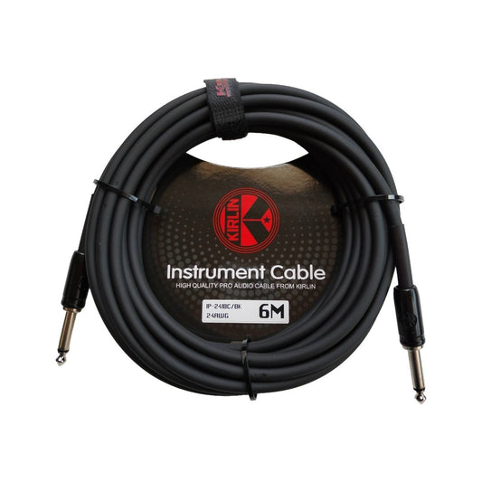 Cable para instrumento de 1/4 a 1/4, calibre 24, largo 6 mt, marca Kirlin