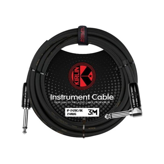 Cable para instrumento de 1/4 a 1/4, calibre 24, largo 3 mt, marca Kirlin
