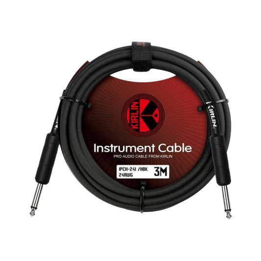 Cable para instrumento de 1/4 a 1/4, calibre 24, largo 3 mt, marca Kirlin