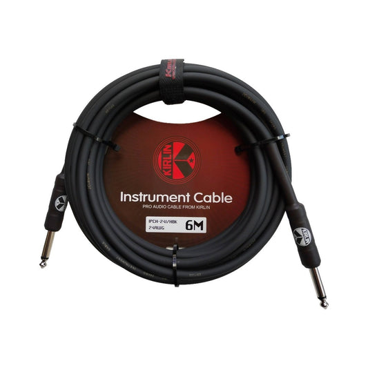 Cable para instrumento de 1/4 a 1/4, calibre 24, largo 6 mt, marca Kirlin