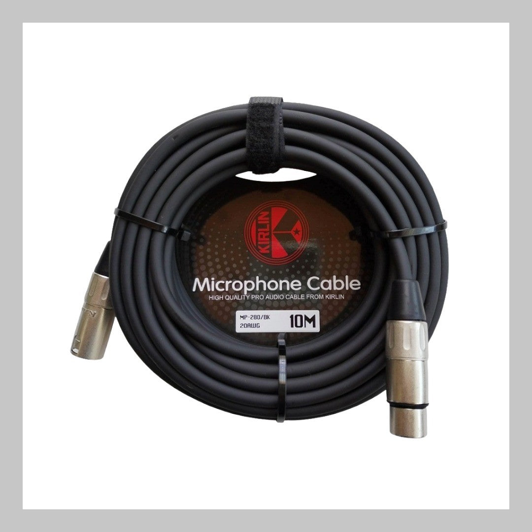 Cable XLR macho a XLR hembra, calibre 20, largo 10 mt, marca Kirlin
