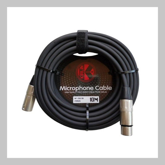 Cable XLR macho a XLR hembra, calibre 20, largo 10 mt, marca Kirlin