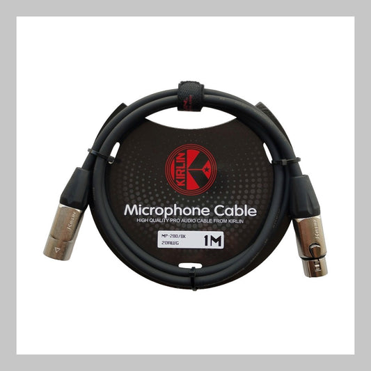Cable XLR macho a XLR hembra, calibre 20, largo 1 mt, marca Kirlin