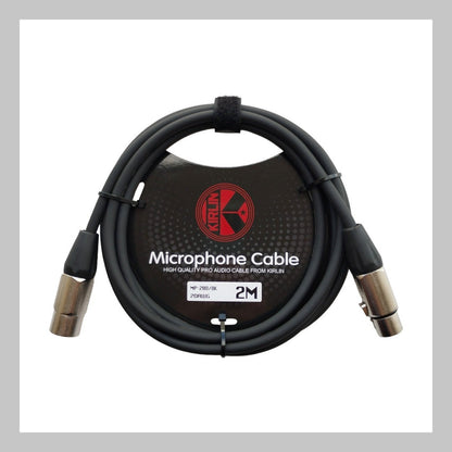 Cable XLR macho a XLR hembra, calibre 20, largo 2 mt, marca Kirlin