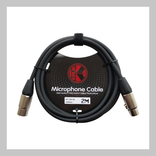 Cable XLR macho a XLR hembra, calibre 20, largo 2 mt, marca Kirlin