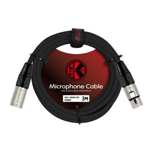 Cable para micrófono de XLR m a XLR h, calibre 20, largo 3 mt, marca Kirlin